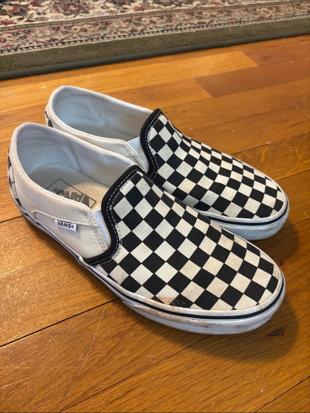 Vans Checkerboard Slip-On Sneakers - Black & White